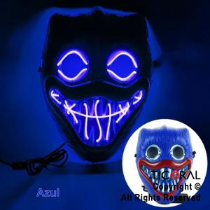 MASCARA HUGGY WUGGY POPPY LUMINOSO LED NEON X 1
